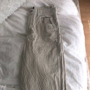 BDG High Waisted Baggy Corduroy Pant - Ivory